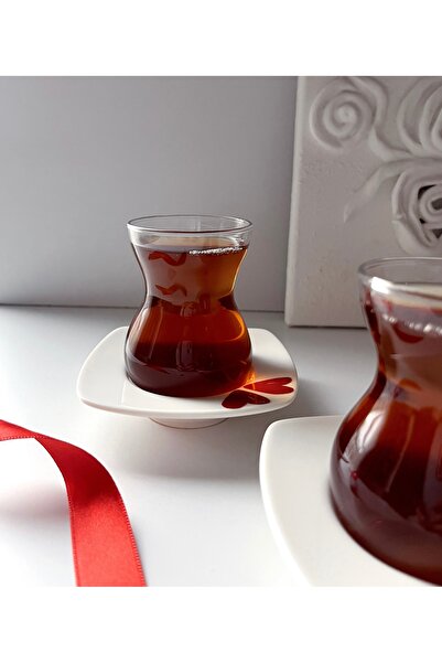 Rolin Design 2li Love Çay Seti - Krem