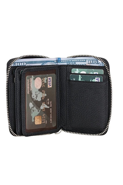 BYDNZ SHOP Elvis Leather Men's Wallet Fl01 Black