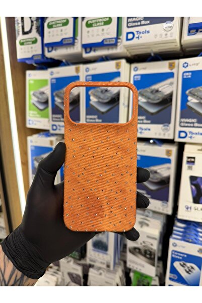 SOYLU MİX İphone 17 Pro Max Taşlı Süet İç Kadife Tasarımlı