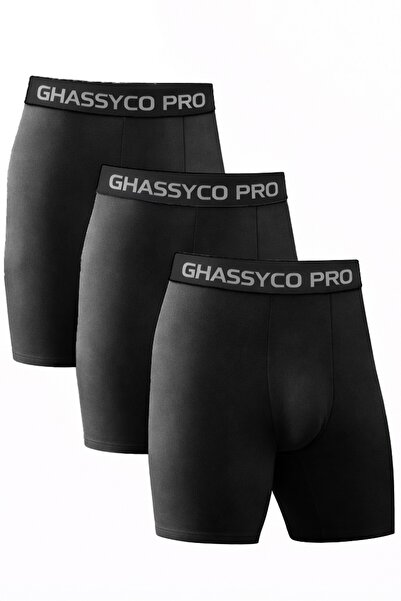 GHASSY CO. Men's Cotton Lycra Sports Boxer 3-Piece Set with Soft Texture and ...