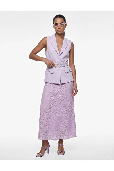 Koton Mücevher Düğmeli Taşlı Kemer Detaylı Uzun Blazer Yelek