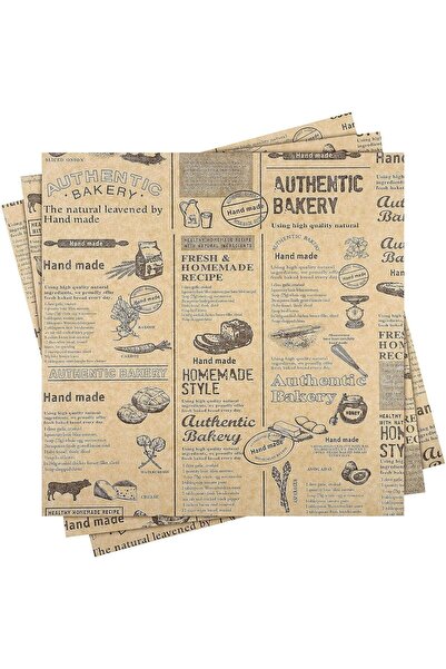 STOREMAX Gazete Desenli Yağlı Sunum Kağıdı – Hamburger, Sandviç ve Patates Se...