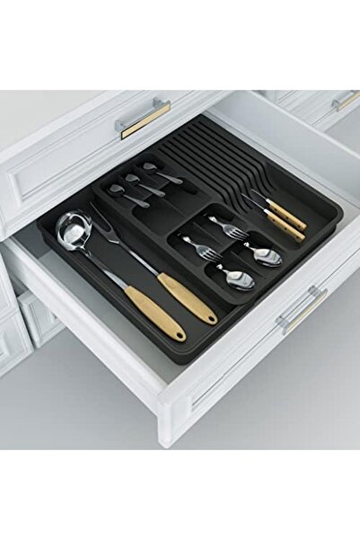 STOREMAX Genişleyebilir Çekmeci içi Düzenleyici Ayarlanabilir Kaşıklık ve Bıç...