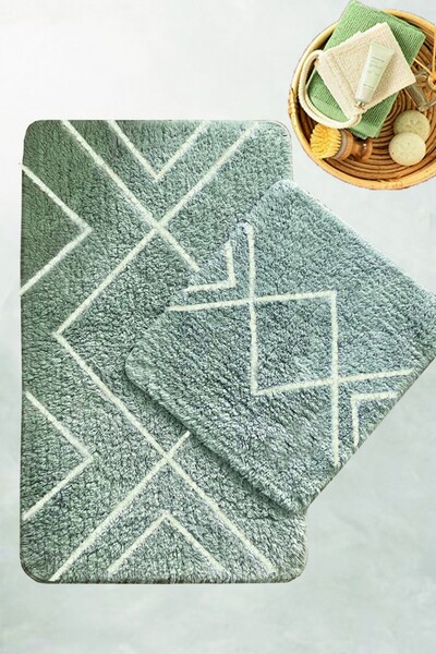 Lenjerii Deosebite Комплект от 2 памучни постелки за баня, Alessia Home, Long...