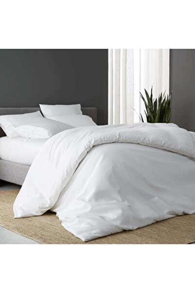 Pucioasa Lenjerie pat 1 persoana ranforce policoton, 3 piese, Pucioasa, Alb