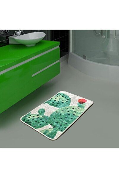 Lenjerii Deosebite Covoras baie catifelat 40x60 cm, imprimeu digital, Cactus