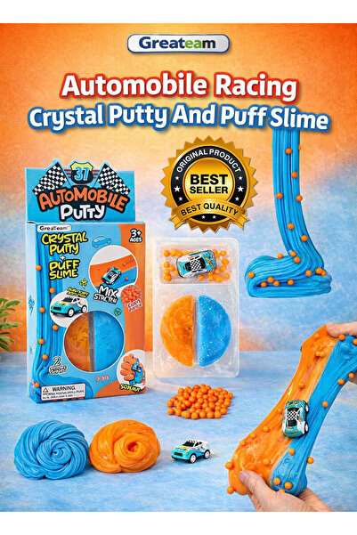 Greateam Automobile Racing Putty Set Crystal Putty & Puff Slime Kit with Foam...