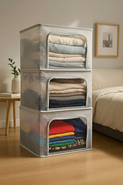 SER&YAT Cabinet Organizer – Square Patterned – Transparent |   3 Pieces |   F...