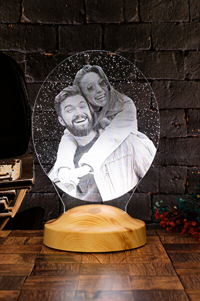 Saatistan Sevgiliye Resimli Yıldönümü Gece Lambası, Led Fotoğraf Hediye