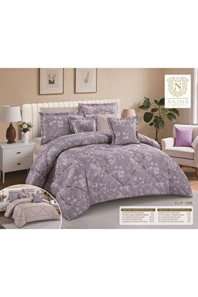 NAJMA Summer patterned bedspread, double-sided, single and a half size, 5 pieces
