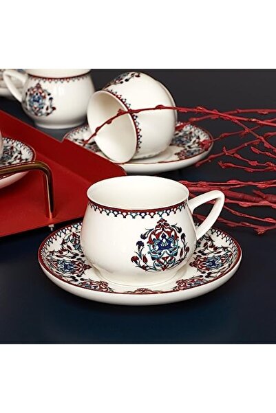 STOREMAX Nakkaş 6 Kişilik Kahve Fincanı Takımı 100 ml 1153473