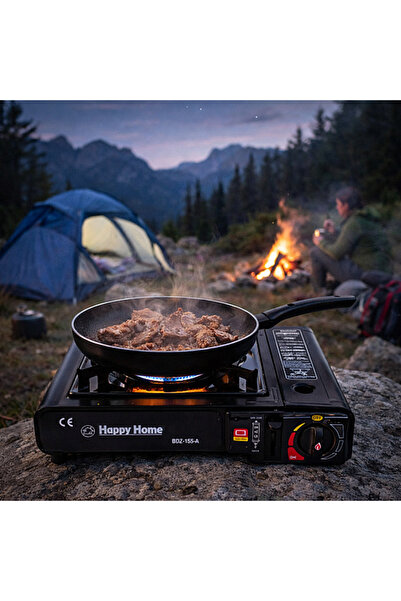 Happy Home Aragaz portabil pentru camping cu aprindere automata si alimentare la butelie spray