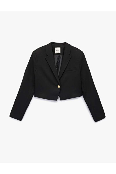 Koton Jachetă crop cu mânecă lungă, cu cu două rânduri de nasturi nasturi