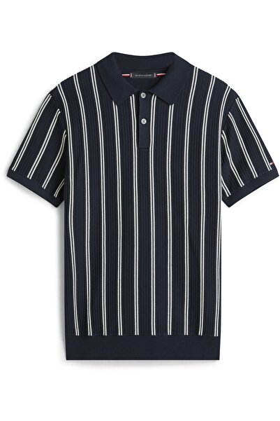 Tommy Hilfiger KNITTED VERTICAL STRIPE SS POLO