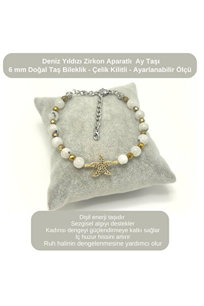 YILDIZ DOĞAL TAŞ Certified Starfish Zircon Apparatus Moonstone - 6mm Natural ...