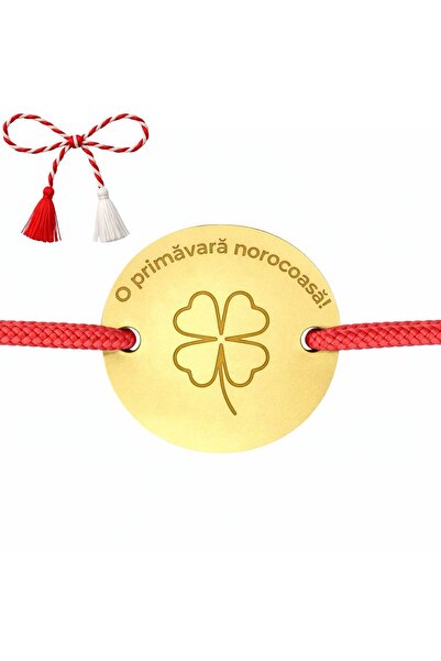 Bijuteria SORELLY Brățară din argint 925 placată cu aur de 14k, cu trifoi