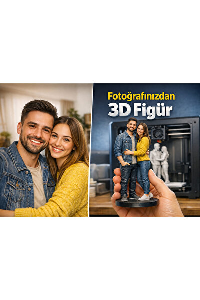 SmartHomeShop Kişiye Özel Fotoğraftan 3D Figür 10 cm – Sevdiklerinize Özel An...