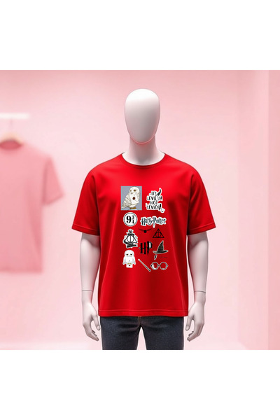 Vordevia Harry Potter Printed Crew Neck Wide Fit Unisex Tshirt