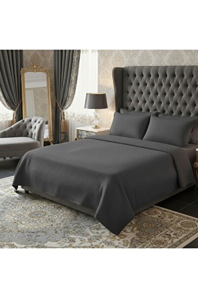 Pucioasa Crepe linen 1 person, 100% cotton, dark gray