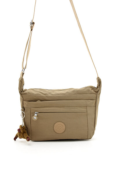 Sanmorris 3046 Women's Water-Resistant Fabric Multi-Compartment Crossbody Sch...