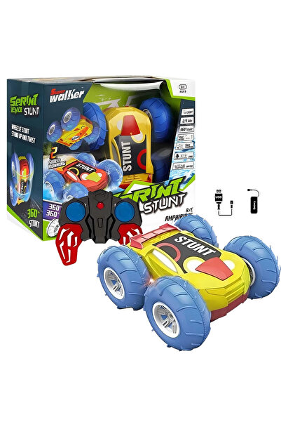 YıldızDükkan Uzaktan Kumandalı Araba Suda Giden Işıklı Akrobat Oyuncak Araba ...