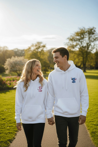 VANTINA سترة رياضية بطبعة دبل ستيث مع قلنسوة