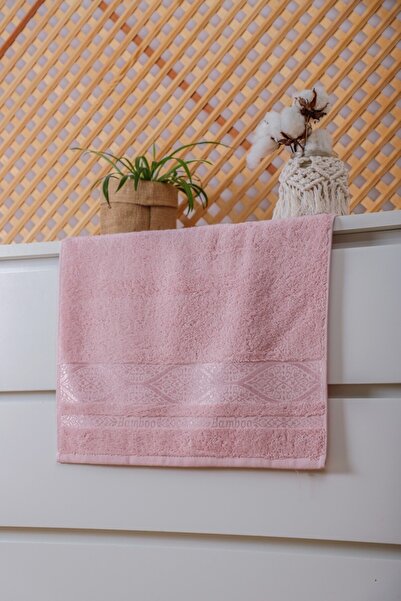 Lenjerii Deosebite Σετ 2 πετσέτες μπαμπού 50x90cm, Πούδρα μπαμπού ροζ