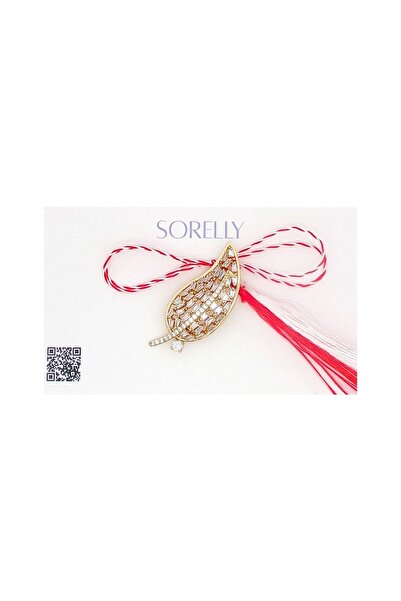 Bijuteria SORELLY Broșă placată cu aur de 14k, foiță