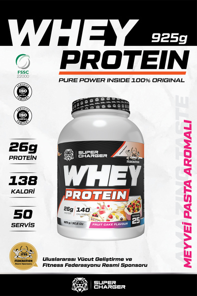 supercharger Whey Protein 925GR Meyveli Pasta Aromalı, Kas Gelişimi Ve Onarım...