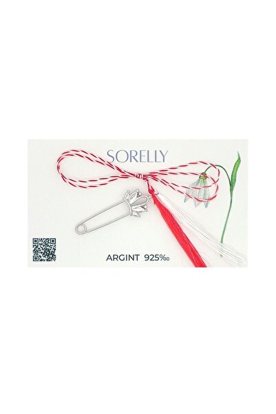 Bijuteria SORELLY Broșă din argint 925 tip clip prințesă