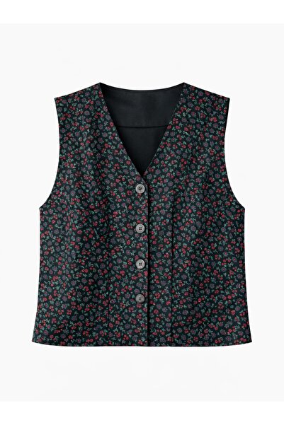 Retrobird Design Vest Women Black Color