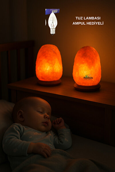 Saatistan 2'li 4-6kg Himalaya Kaya Tuzu Lambası Seti, Sağlıklı ve Doğal Ortam...