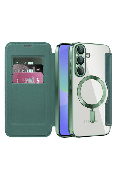 Techsuit Samsung Galaxy A37 5G SmartMag Book Case, green