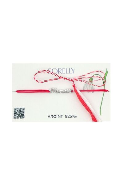 Bijuteria SORELLY Brățară Mărțișor Argint 925 Cordon Mama
