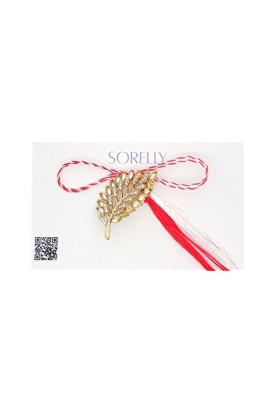 Bijuteria SORELLY Broșă placată cu aur de 14k, foiță