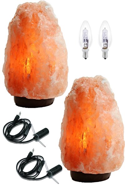 Saatistan Doğal Himalaya Tuz Lambası 4-6 Kg, Açma Kapama Düğmeli Kablo ve Amp...