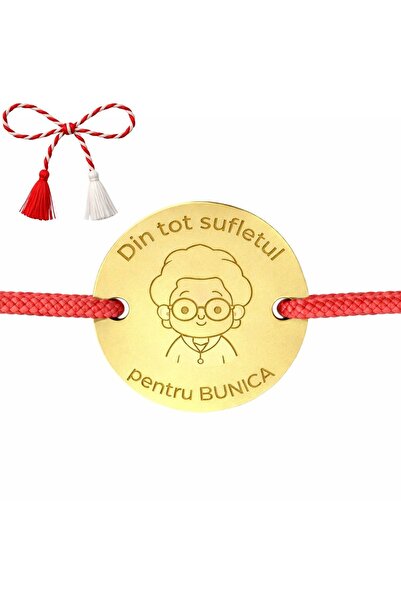 Bijuteria SORELLY Brățară Mărțișor Argint 925 Placată cu Aur de 14k cu Inele ...