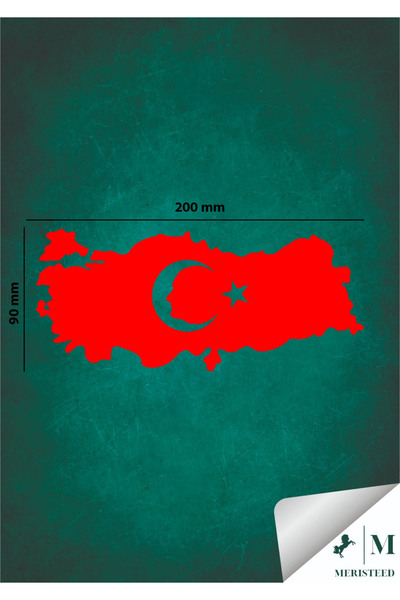 meristeed Ataturk Map Auto Sticker Decorative Sticker for Car Motorcycle Wind...
