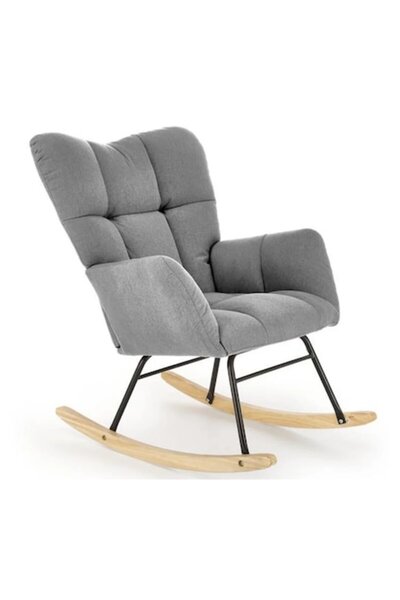 Rovitech Balansoar pentru relaxare, material catifea , cadru metalic, gri