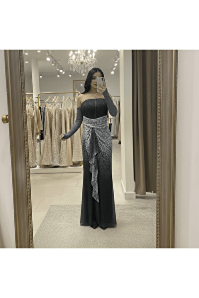 alqarat Aurora Ombre Gown with Detachable Sleeves