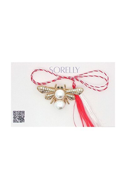 Bijuteria SORELLY Broșă Albină placată cu aur de 14k