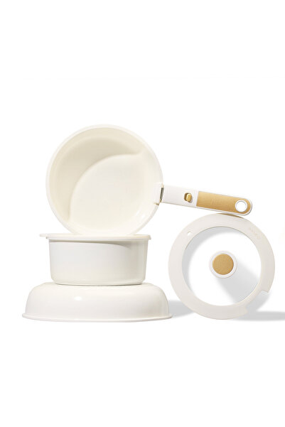 CAROTE 6-Piece Ceramic Cookware Set with Detachable Handle, PFAS-Free Healthy...