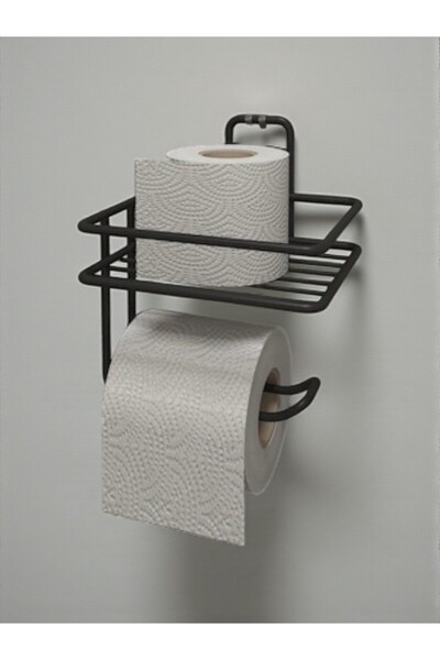 askıcım حامل ورق التواليت الاحتياطي، حامل ورق التواليت المعدني اللاصق، ملحق م...