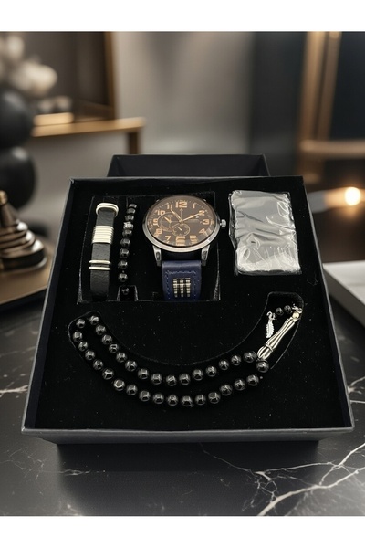 Ersoy Special Valentine's Day Men's Watch Gift Set (Lighter+Watch+Prayer Bead...
