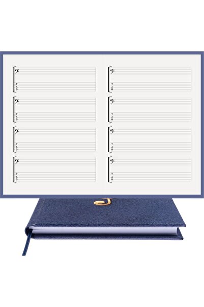BİDEFTER Guitar Notation Notebook – with Fa and Tab Keys - 100% Handmade, 202...