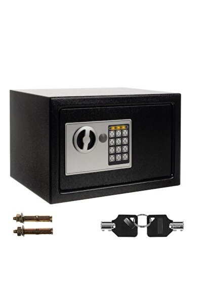 OEM Metal Safe with Digital Lock and Key, UBX, 20 x 31 x 20 cm, Black