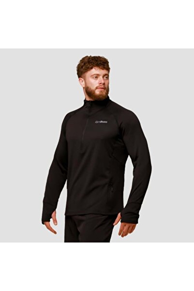 GymBeam Hanorac de alergare Pulse cu fermoar 1/2, negru