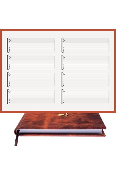 BİDEFTER Guitar Notation Notebook – with Fa and Tab Keys - 100% Handmade, 202...