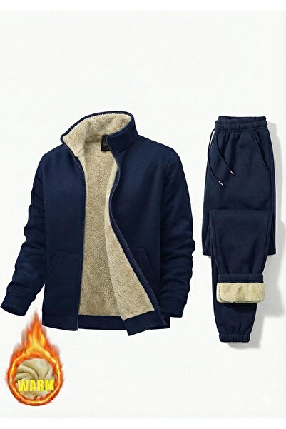 CLASSY.MODA Premium Unisex Ultra Warm Hooded Tracksuit Set with Plush Inner L...