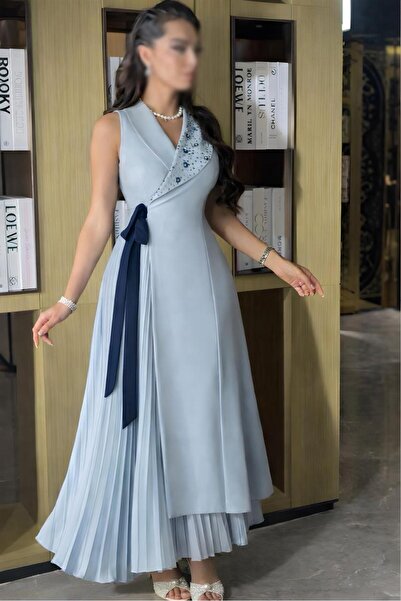 Othea Luxurious sky blue dress